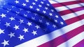 Close-up of USA Waving Flag for Memorial Day or Independence Day