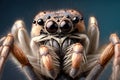 Macro spider eye in nature - AI generated