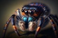 Macro spider eye in nature - AI generated