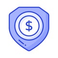 Get this visually appealing vector of financial security, ready to use icon of secure investment