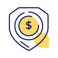 Get this visually appealing vector of financial security, ready to use icon of secure investment