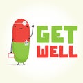 Get well with Doctor Pill Royalty Free Stock Photo