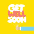 Get well soon balloons motivation card