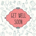 Get well soon card Royalty Free Stock Photo