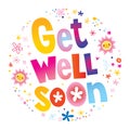 Get well soon greeting card Royalty Free Stock Photo