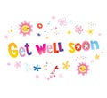 Get well soon greeting card Royalty Free Stock Photo