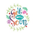 Get well soon greeting card Royalty Free Stock Photo