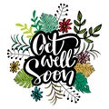 Get well soon greeting card Royalty Free Stock Photo