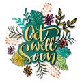 Get well soon greeting card Royalty Free Stock Photo