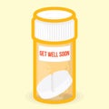 Get well soon healthy vector card