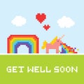 Get well soon unicorn Royalty Free Stock Photo