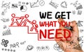We get what you need concept Royalty Free Stock Photo