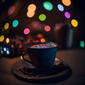 A Burst of Color with Cupcakes and Coffee - Generative AI