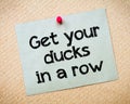 Get your ducks in a row Royalty Free Stock Photo