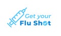 Get your Flu shot sign Royalty Free Stock Photo