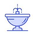 Get your hands on this amazing icon of fountain in modern style, garden water spring decoration Royalty Free Stock Photo