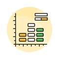 Get your hands on this creatively designed icon of histogram chart, data analytics