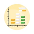 Get your hands on this creatively designed icon of histogram chart, data analytics