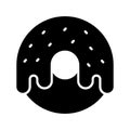 Get your hands on dripping donut icon in modern style, editable vector