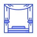 Get your hold on this carefully designed icon of theater stage, premium vector of theater curtains