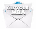 Get Your MBA Master Business Administration Envelope 3d Illustration