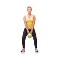 Get your workout on. Studio shot of an attractive woman working out with weights. Royalty Free Stock Photo