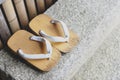 Geta or traditional Japanese footwear Royalty Free Stock Photo