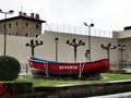getaria village, northern spain, basque country, boat, fishermen monument, atlantic coast