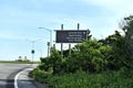 Getaway new york city jacob riis park road sign Royalty Free Stock Photo