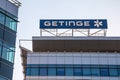 Getinge logo on their main office in Serbia. Getinge AB is a Swedish medical technology company