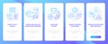 Getting good product reviews blue gradient onboarding mobile app screen