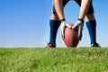Getting Ready for Football Kickoff Royalty Free Stock Photo