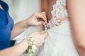 Getting ready wedding bride Royalty Free Stock Photo