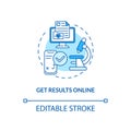 Getting results online concept icon Royalty Free Stock Photo