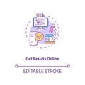 Getting results online concept icon Royalty Free Stock Photo