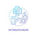 Getting results online concept icon Royalty Free Stock Photo