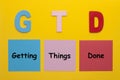 Getting Things Done Acronym Royalty Free Stock Photo