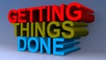 Getting things done on blue Royalty Free Stock Photo