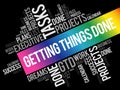 Getting Things Done Word Cloud, Business Concept Royalty Free Stock Photo