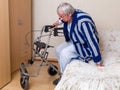 Getting up with a rollator Royalty Free Stock Photo