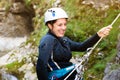 Getting wet while canyoning