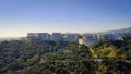 The Getty Center Los Angeles aerial view - Los Angeles Drone footage - LOS ANGELES, UNITED STATES - NOVEMBER 5, 2023