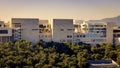 The Getty Center Los Angeles aerial view - Los Angeles Drone footage - LOS ANGELES, UNITED STATES - NOVEMBER 5, 2023