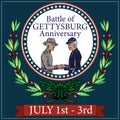 Gettysburg Memorial Design Anniversary square design