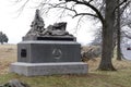 Monument to the 116th Pennsylvania Infantry at Gettysburg Battlefield. Gettysburg, PA, USA. April 9, 2015. Royalty Free Stock Photo