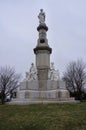 The Soldiers\' National Monument on Gettysburg Battlefield. Gettysburg, PA, USA. April 9, 2015.