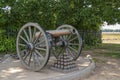 Cannon and pile of balls at Gettysburg Battlefield, PA, USA Royalty Free Stock Photo