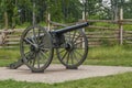 Cannon with shining barrel on Gettysburg Battlefield, PA, USA Royalty Free Stock Photo