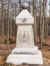 Gettysburg, Pennsylvania, USA February 8, 2023 The monument to the Confederate 2nd Maryland Infantry on Culp\'s Hill
