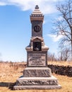 Gettysburg, Pennsylvania, USA March 13, 2021 Military monuments on the battlefield at Gettysburg National Military Park